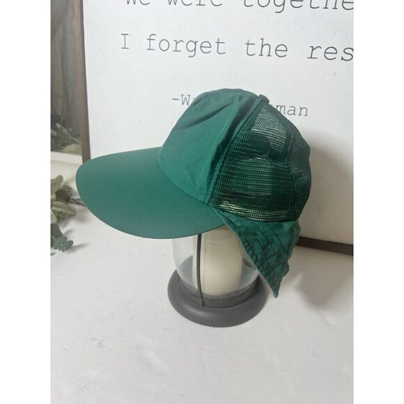 Vintage Columbia MADE IN USA  Green Fishing Hat L Visor Neck Cover - Picture 1 of 8